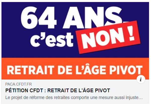 Pétition CFDT en ligne