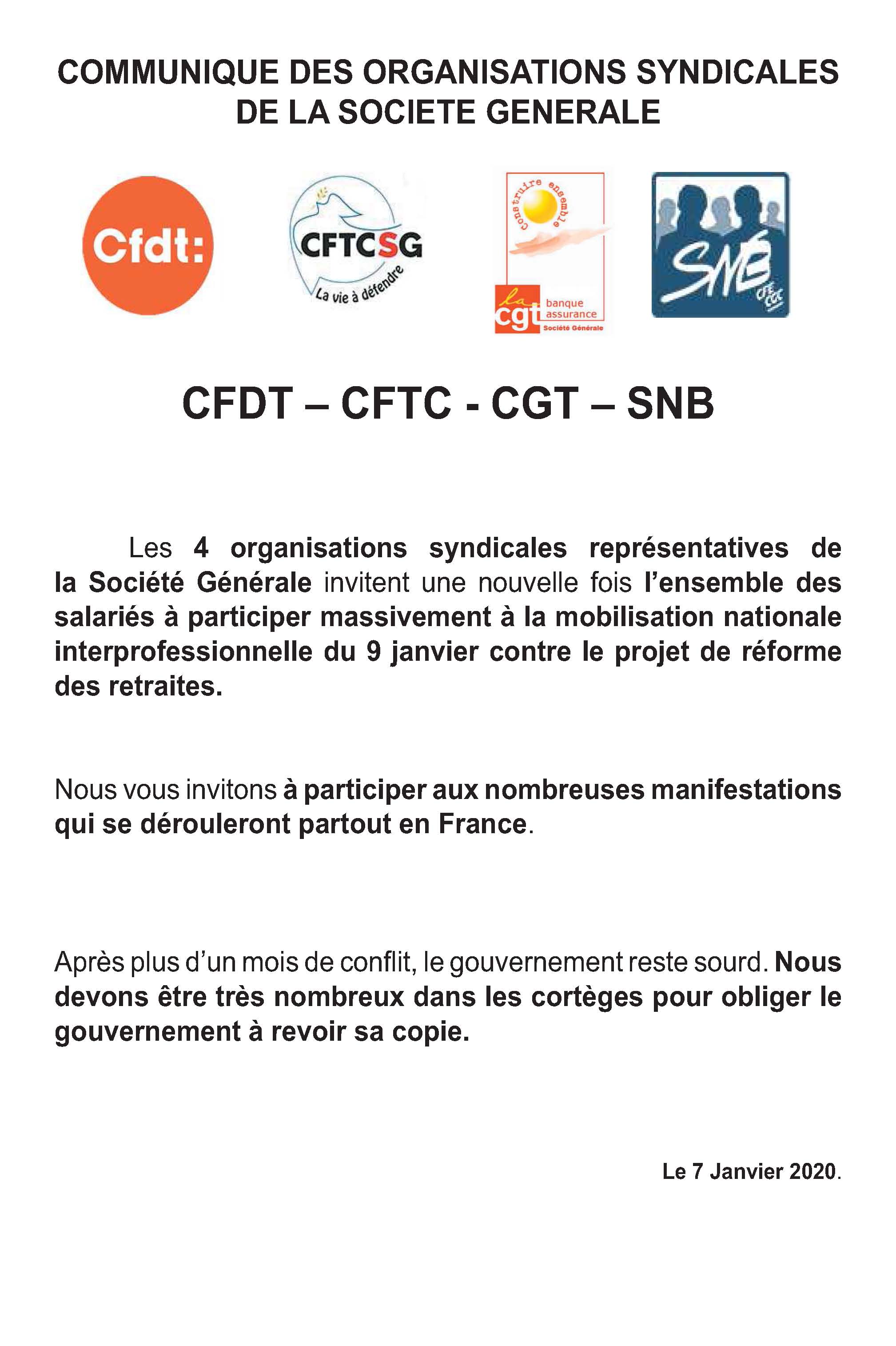 Mobilisation pour participer massivement aux manifestations